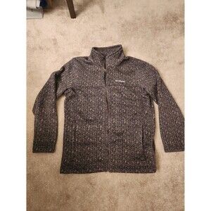 Columbia Women's Gray Patterned Full-Zip Fleece-Lined Jacket Size L